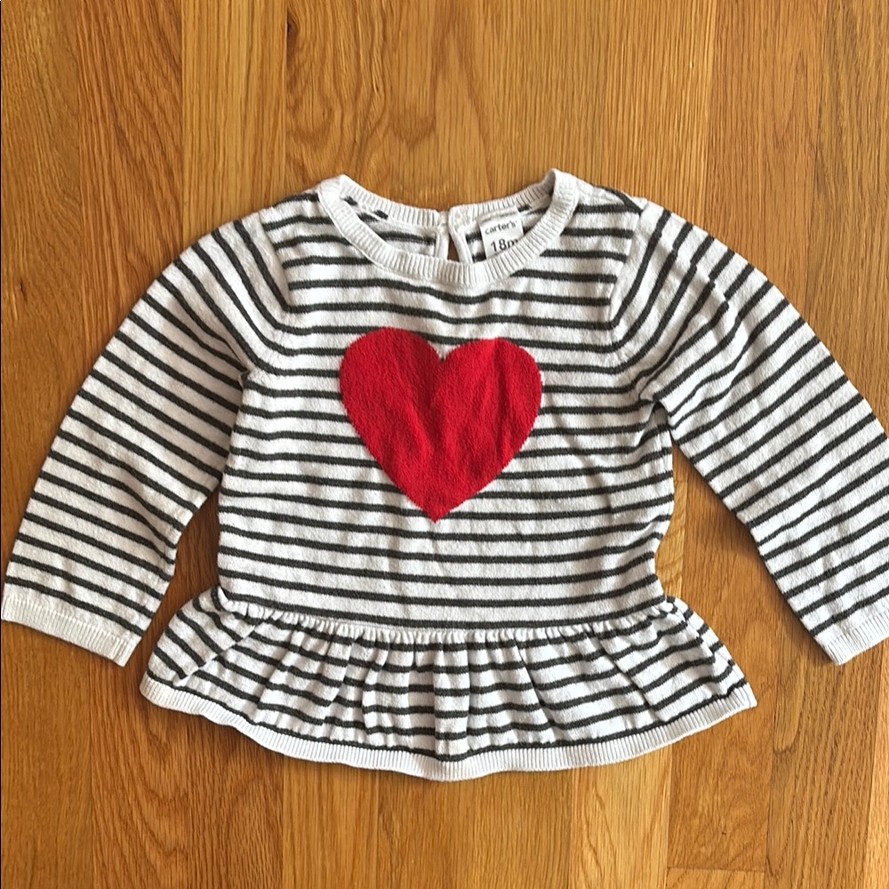 18M Carter’s Heart Sweater Top